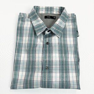Vince Men's Size L Blue/White Checks Slim Fit Shirt